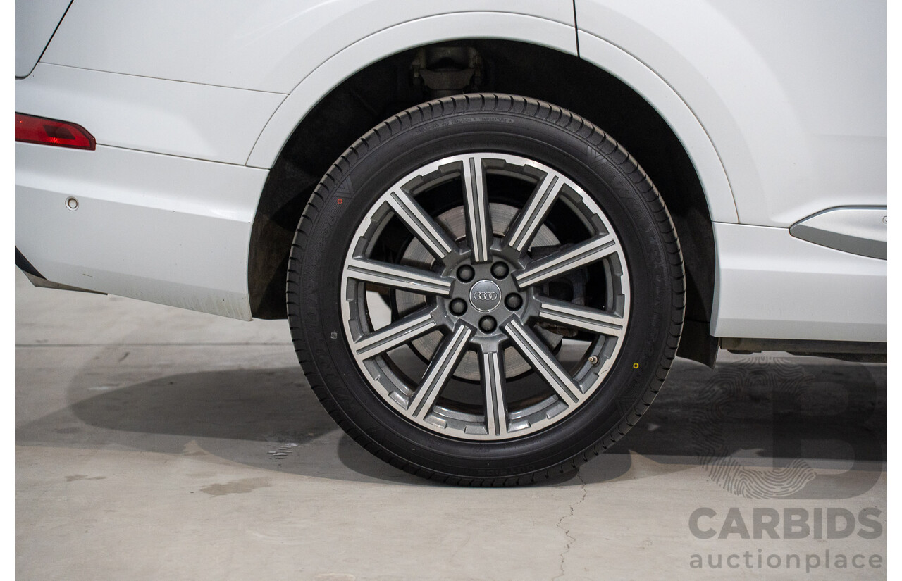 01/2018 Audi Q7 3.0 TDI Quattro (AWD) 4M MY18 4d Wagon Carrara White Turbo Diesel V6 3.0L - 7 Seater
