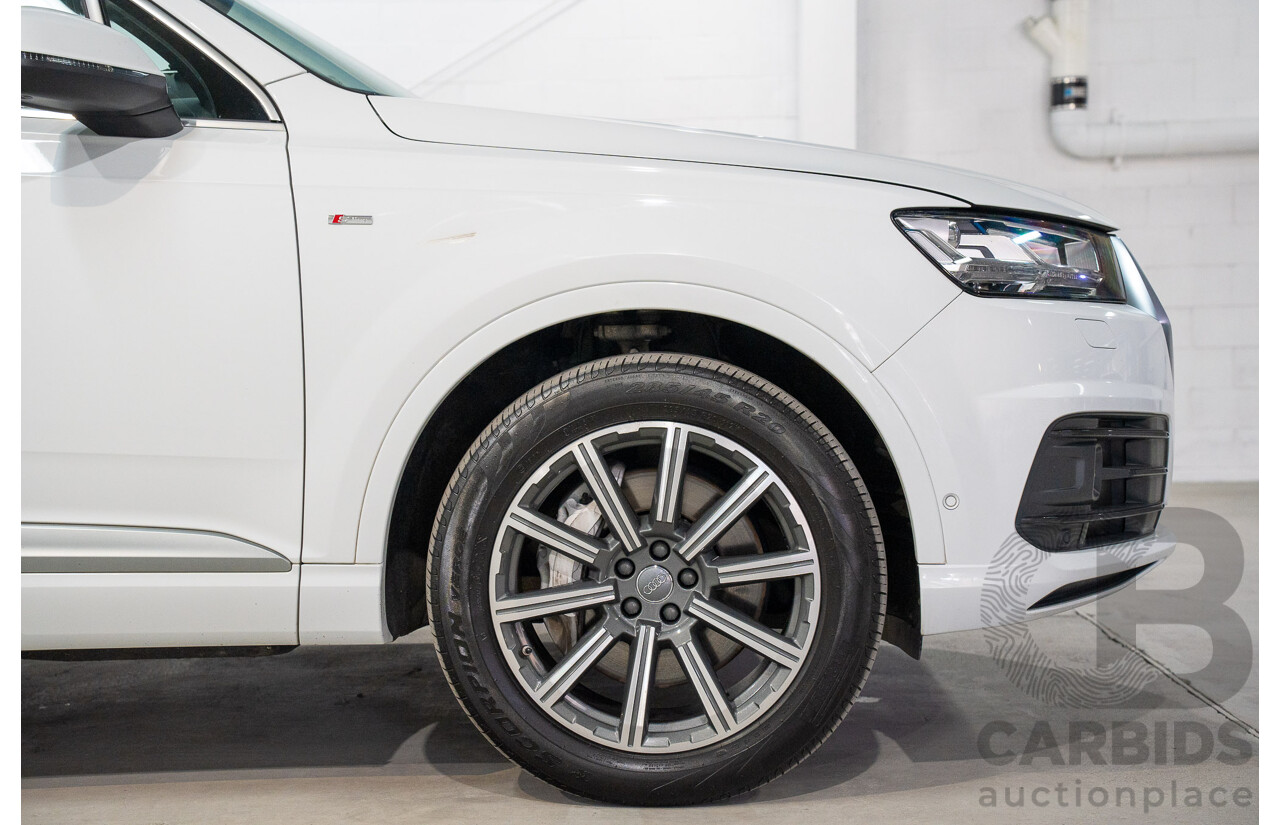 01/2018 Audi Q7 3.0 TDI Quattro (AWD) 4M MY18 4d Wagon Carrara White Turbo Diesel V6 3.0L - 7 Seater