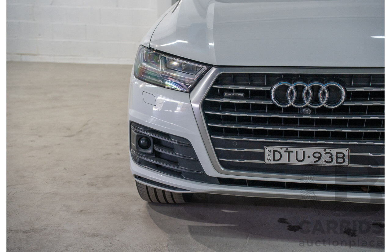 01/2018 Audi Q7 3.0 TDI Quattro (AWD) 4M MY18 4d Wagon Carrara White Turbo Diesel V6 3.0L - 7 Seater