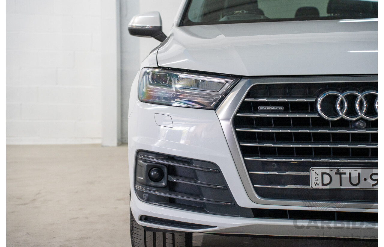 01/2018 Audi Q7 3.0 TDI Quattro (AWD) 4M MY18 4d Wagon Carrara White Turbo Diesel V6 3.0L - 7 Seater