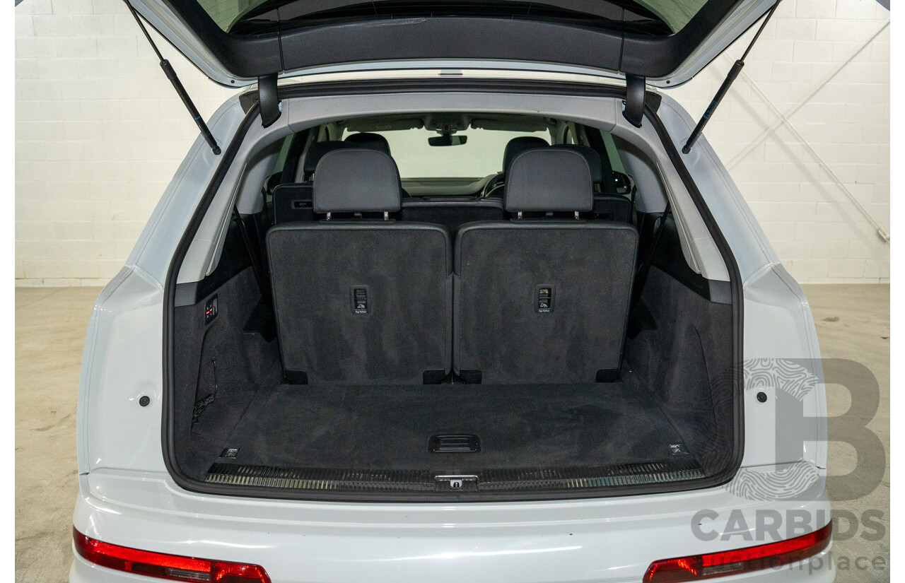 01/2018 Audi Q7 3.0 TDI Quattro (AWD) 4M MY18 4d Wagon Carrara White Turbo Diesel V6 3.0L - 7 Seater
