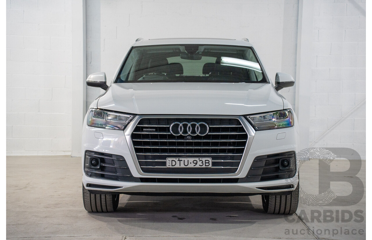 01/2018 Audi Q7 3.0 TDI Quattro (AWD) 4M MY18 4d Wagon Carrara White Turbo Diesel V6 3.0L - 7 Seater
