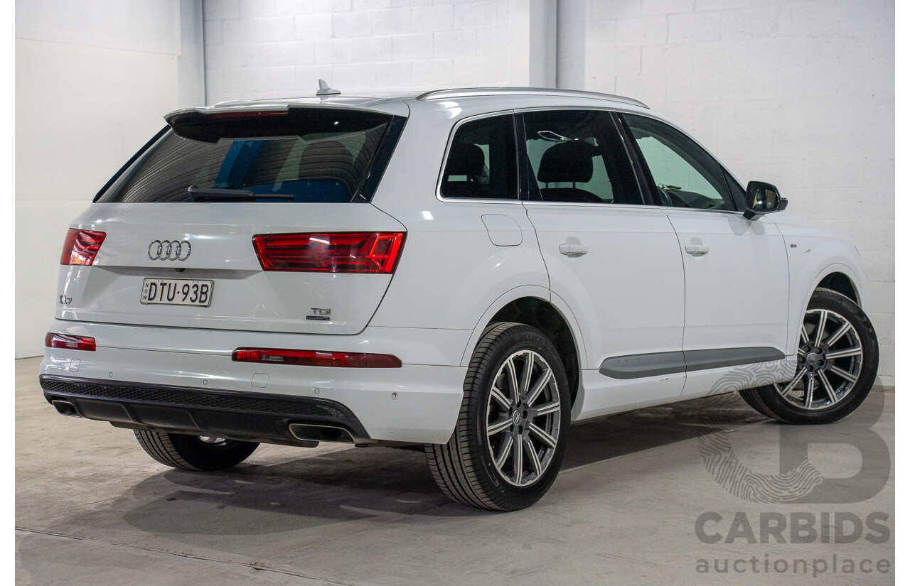 01/2018 Audi Q7 3.0 TDI Quattro (AWD) 4M MY18 4d Wagon Carrara White Turbo Diesel V6 3.0L - 7 Seater