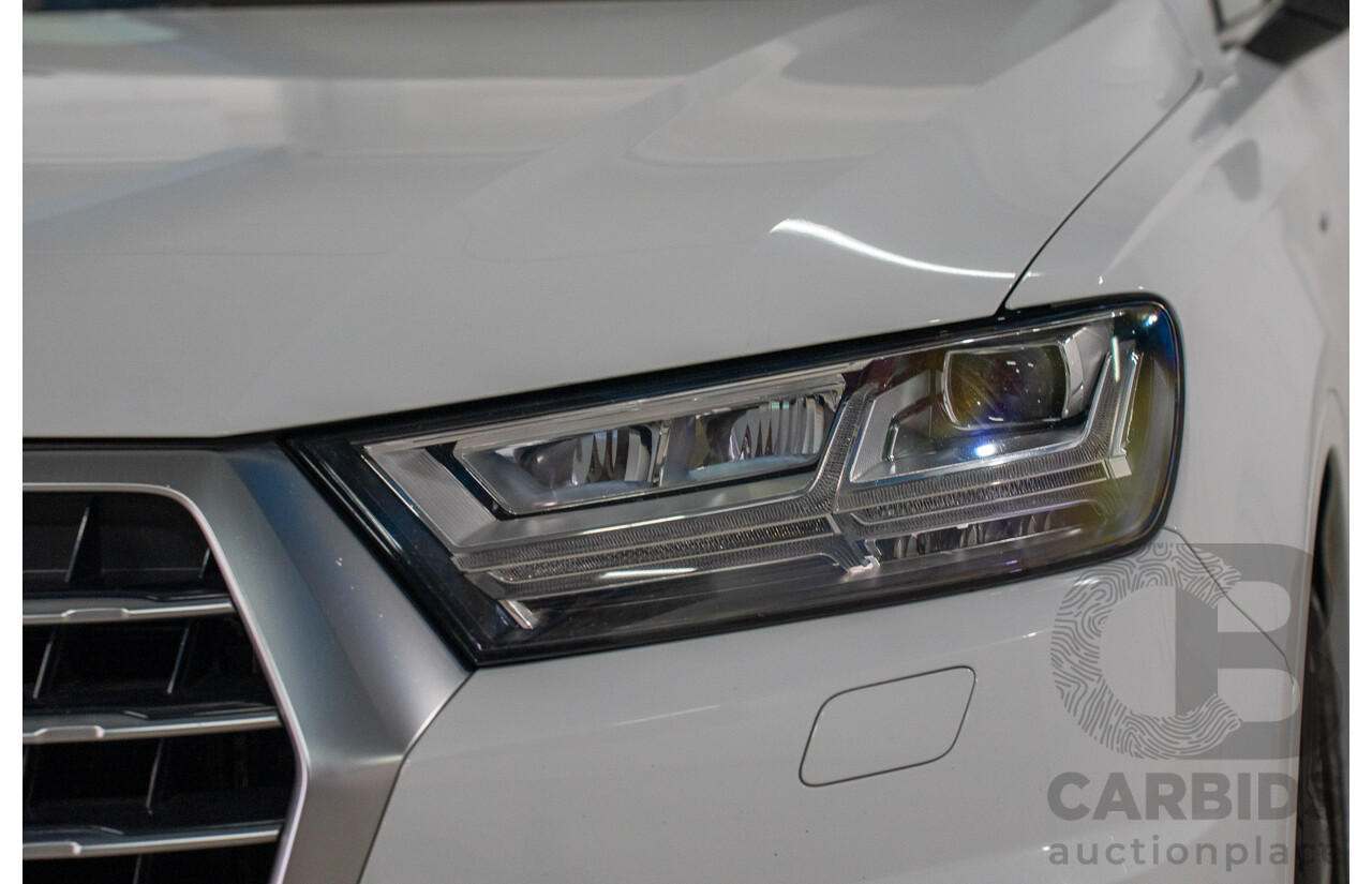 01/2018 Audi Q7 3.0 TDI Quattro (AWD) 4M MY18 4d Wagon Carrara White Turbo Diesel V6 3.0L - 7 Seater