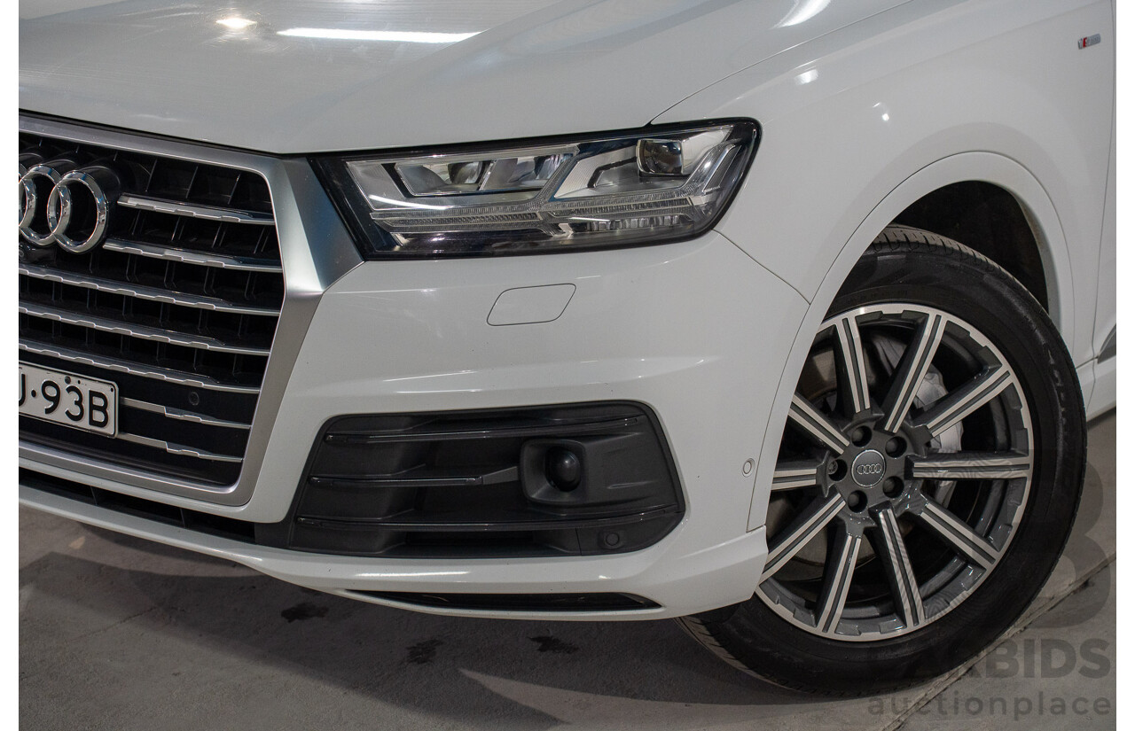01/2018 Audi Q7 3.0 TDI Quattro (AWD) 4M MY18 4d Wagon Carrara White Turbo Diesel V6 3.0L - 7 Seater