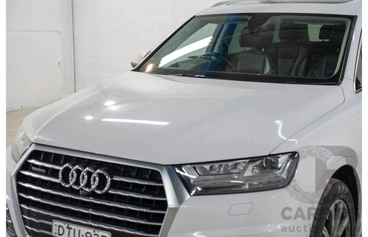 01/2018 Audi Q7 3.0 TDI Quattro (AWD) 4M MY18 4d Wagon Carrara White Turbo Diesel V6 3.0L - 7 Seater