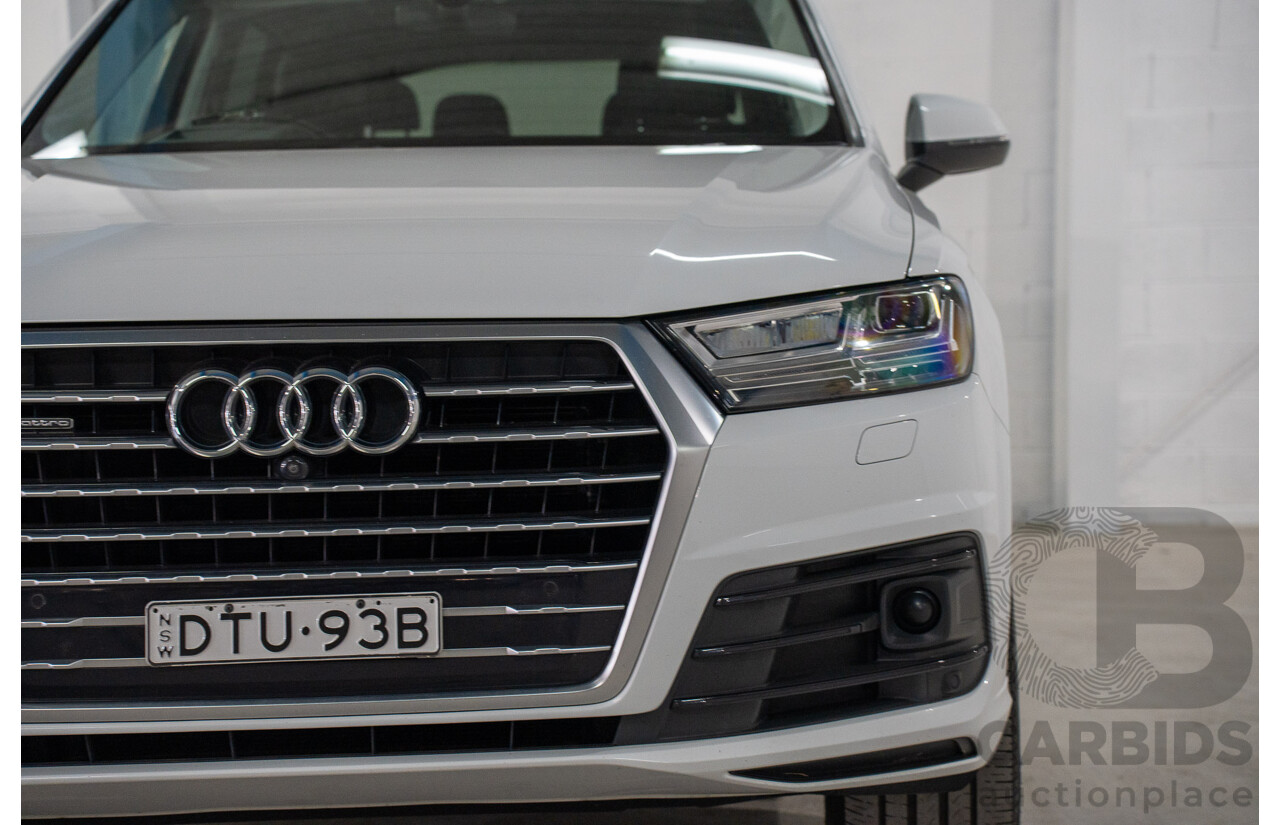01/2018 Audi Q7 3.0 TDI Quattro (AWD) 4M MY18 4d Wagon Carrara White Turbo Diesel V6 3.0L - 7 Seater