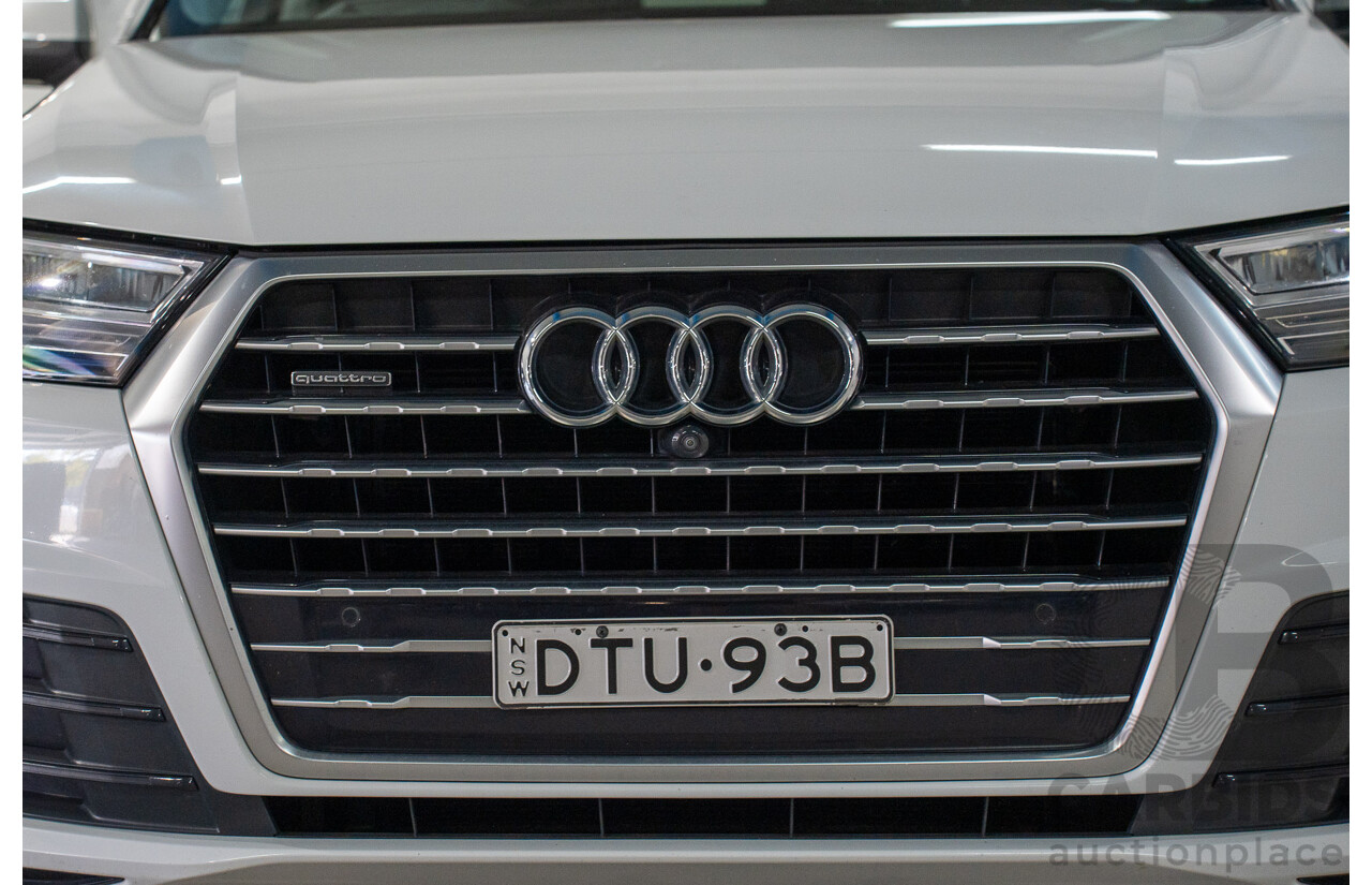 01/2018 Audi Q7 3.0 TDI Quattro (AWD) 4M MY18 4d Wagon Carrara White Turbo Diesel V6 3.0L - 7 Seater