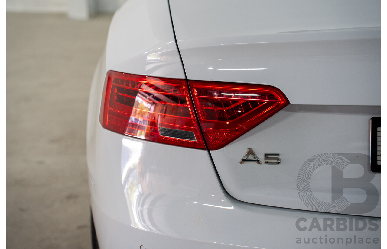 11/2014 Audi A5 3.0 TDI Quattro (AWD) S-Line Package 8T MY14 2d Cabriolet White Turbo Diesel 3.0L