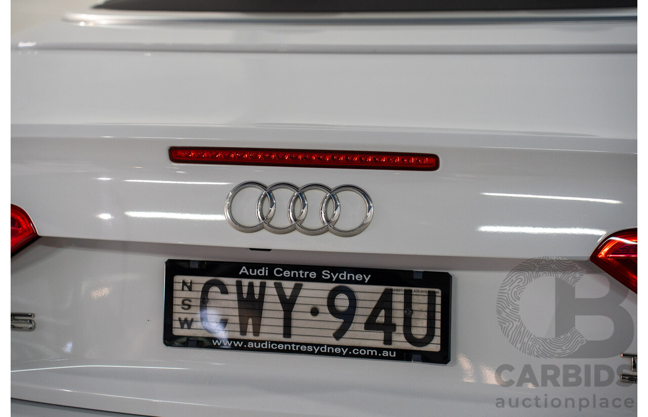 11/2014 Audi A5 3.0 TDI Quattro (AWD) S-Line Package 8T MY14 2d Cabriolet White Turbo Diesel 3.0L