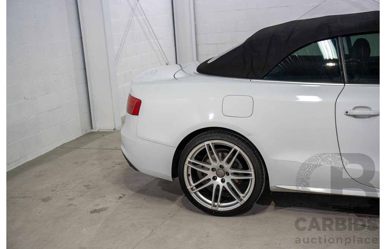 11/2014 Audi A5 3.0 TDI Quattro (AWD) S-Line Package 8T MY14 2d Cabriolet White Turbo Diesel 3.0L