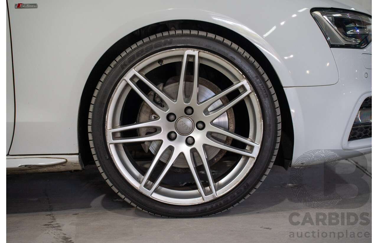 11/2014 Audi A5 3.0 TDI Quattro (AWD) S-Line Package 8T MY14 2d Cabriolet White Turbo Diesel 3.0L