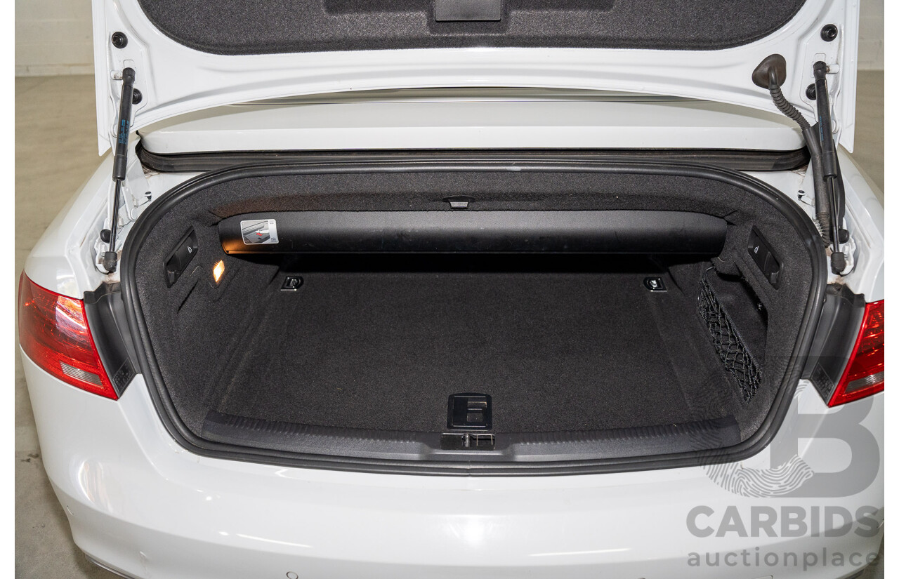 11/2014 Audi A5 3.0 TDI Quattro (AWD) S-Line Package 8T MY14 2d Cabriolet White Turbo Diesel 3.0L