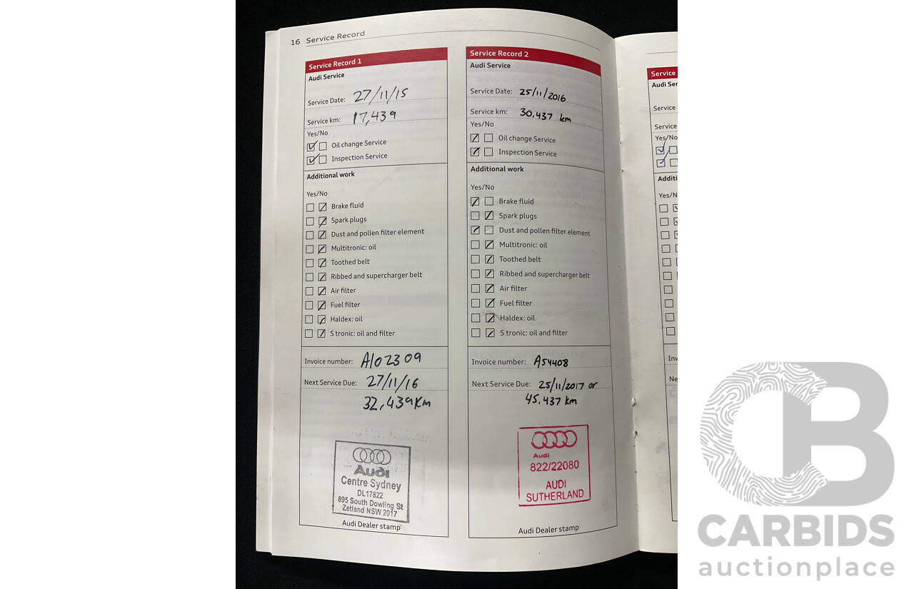 11/2014 Audi A5 3.0 TDI Quattro (AWD) S-Line Package 8T MY14 2d Cabriolet White Turbo Diesel 3.0L