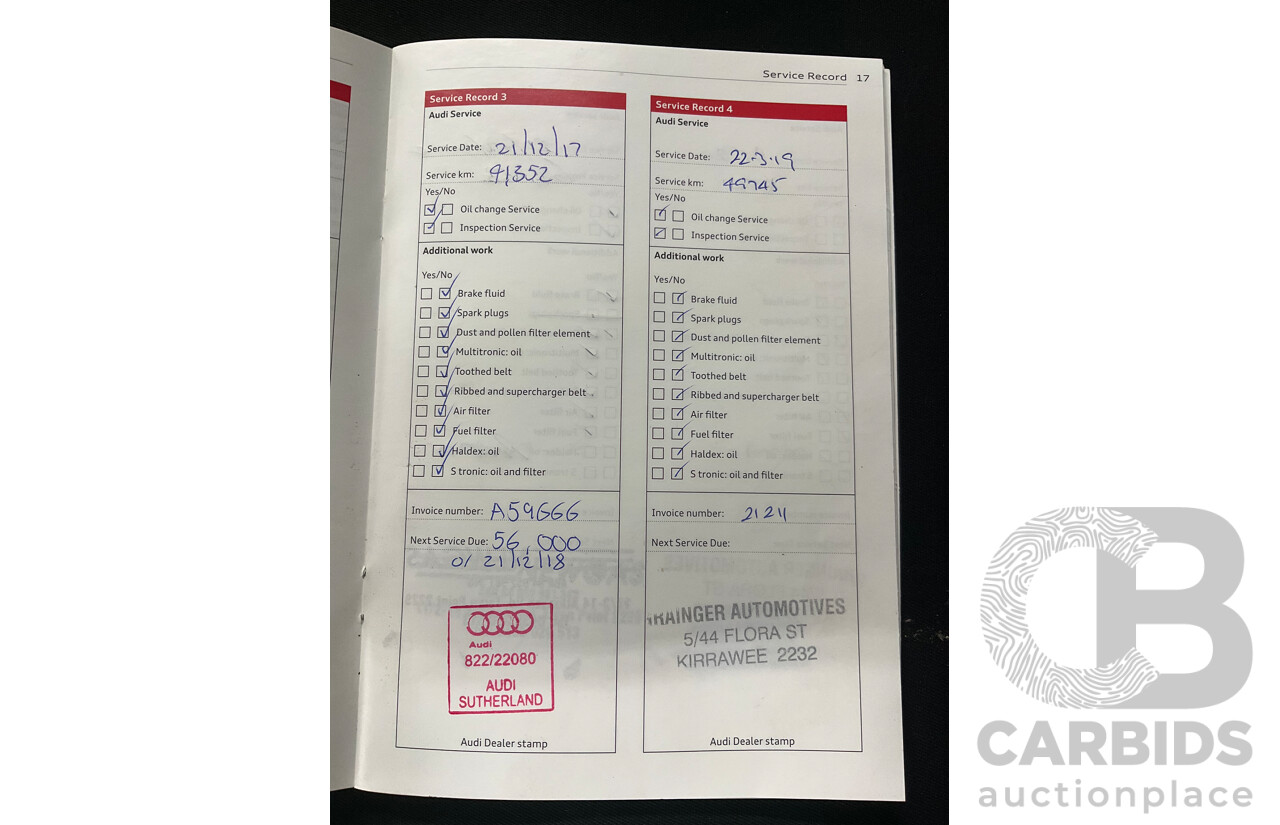 11/2014 Audi A5 3.0 TDI Quattro (AWD) S-Line Package 8T MY14 2d Cabriolet White Turbo Diesel 3.0L