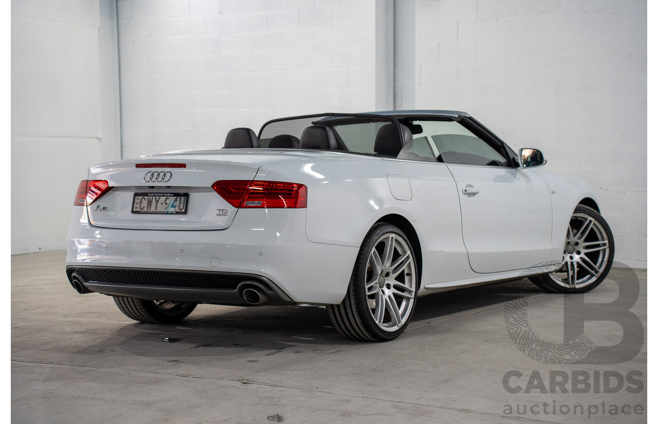 11/2014 Audi A5 3.0 TDI Quattro (AWD) S-Line Package 8T MY14 2d Cabriolet White Turbo Diesel 3.0L