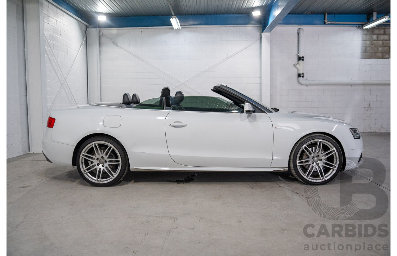 11/2014 Audi A5 3.0 TDI Quattro (AWD) S-Line Package 8T MY14 2d Cabriolet White Turbo Diesel 3.0L