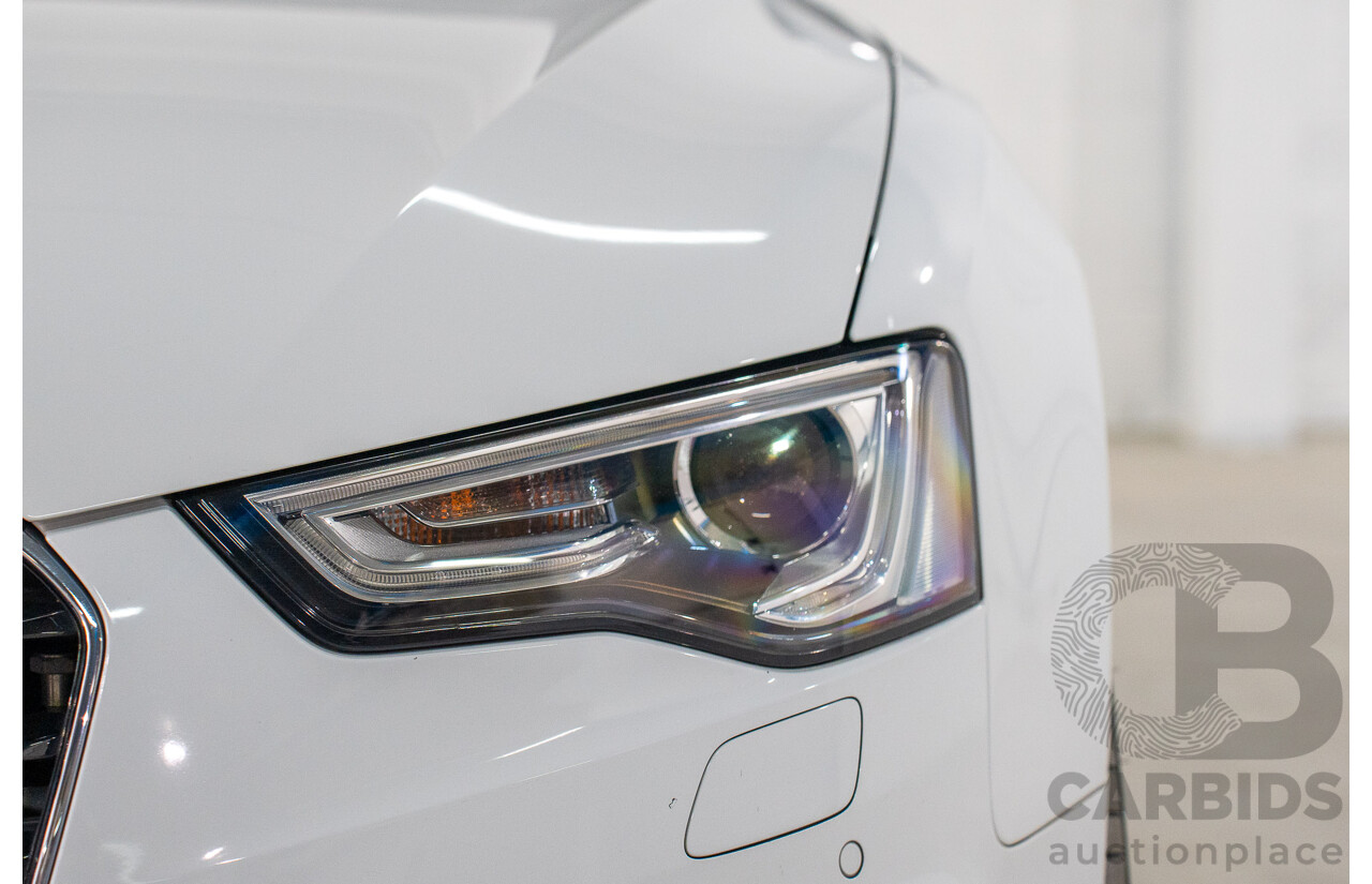 11/2014 Audi A5 3.0 TDI Quattro (AWD) S-Line Package 8T MY14 2d Cabriolet White Turbo Diesel 3.0L