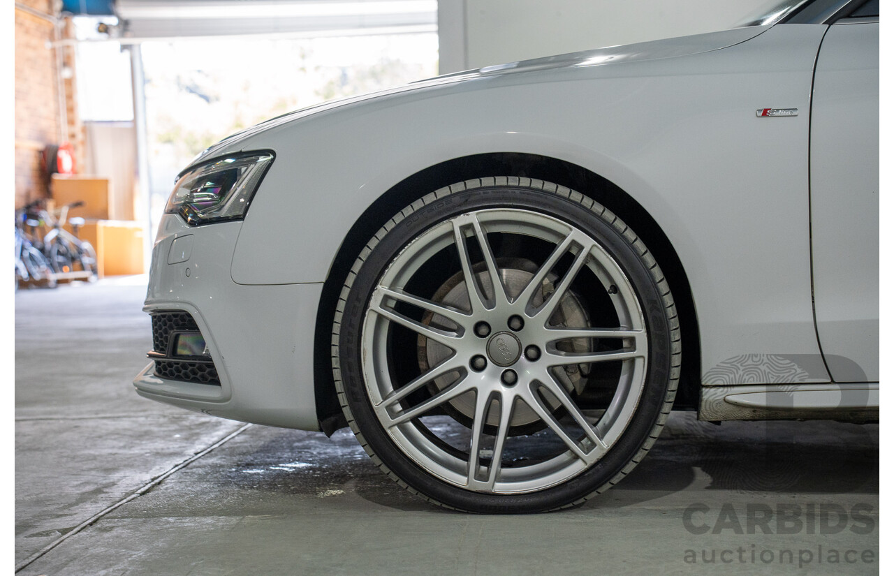 11/2014 Audi A5 3.0 TDI Quattro (AWD) S-Line Package 8T MY14 2d Cabriolet White Turbo Diesel 3.0L