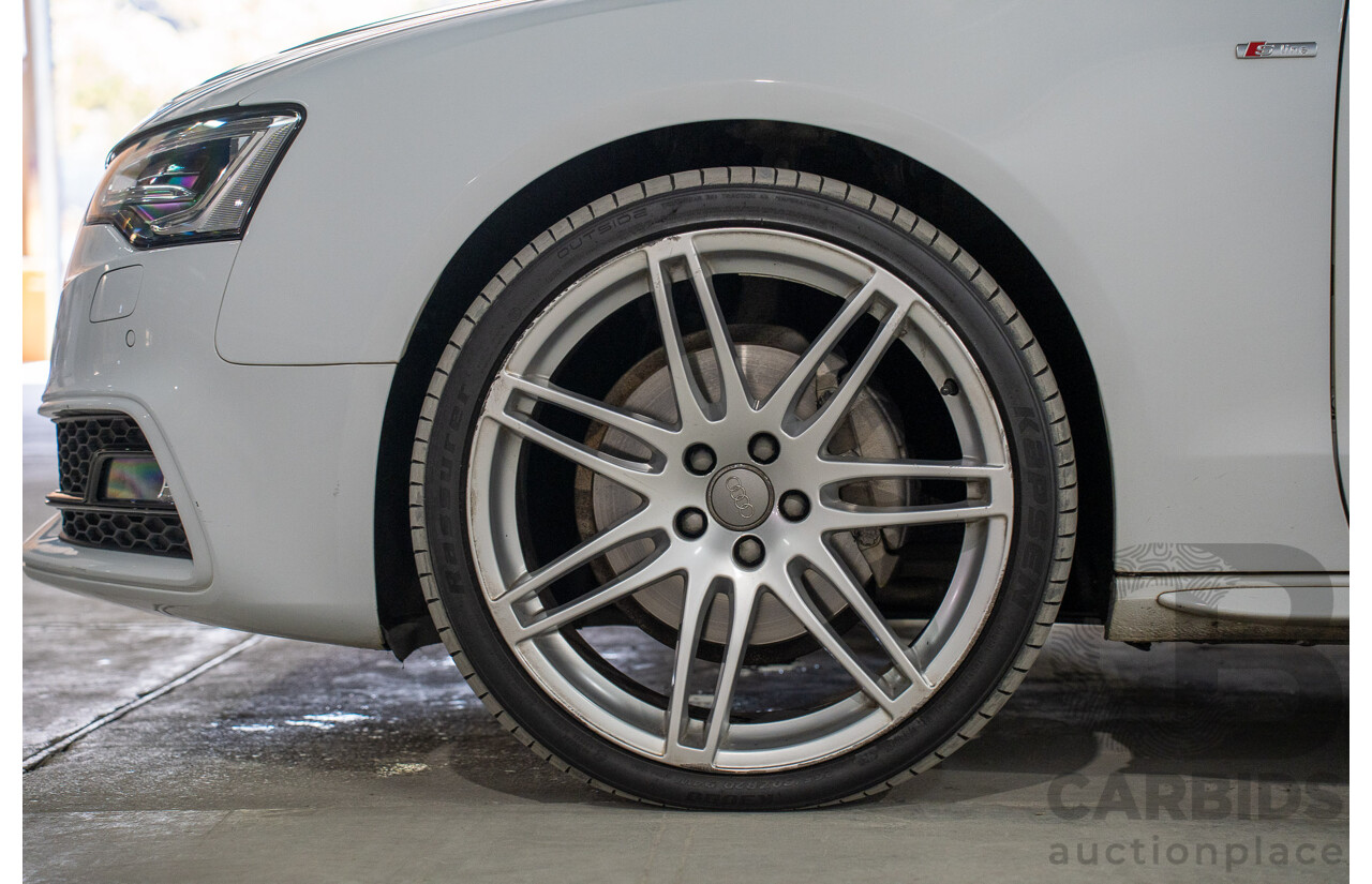 11/2014 Audi A5 3.0 TDI Quattro (AWD) S-Line Package 8T MY14 2d Cabriolet White Turbo Diesel 3.0L