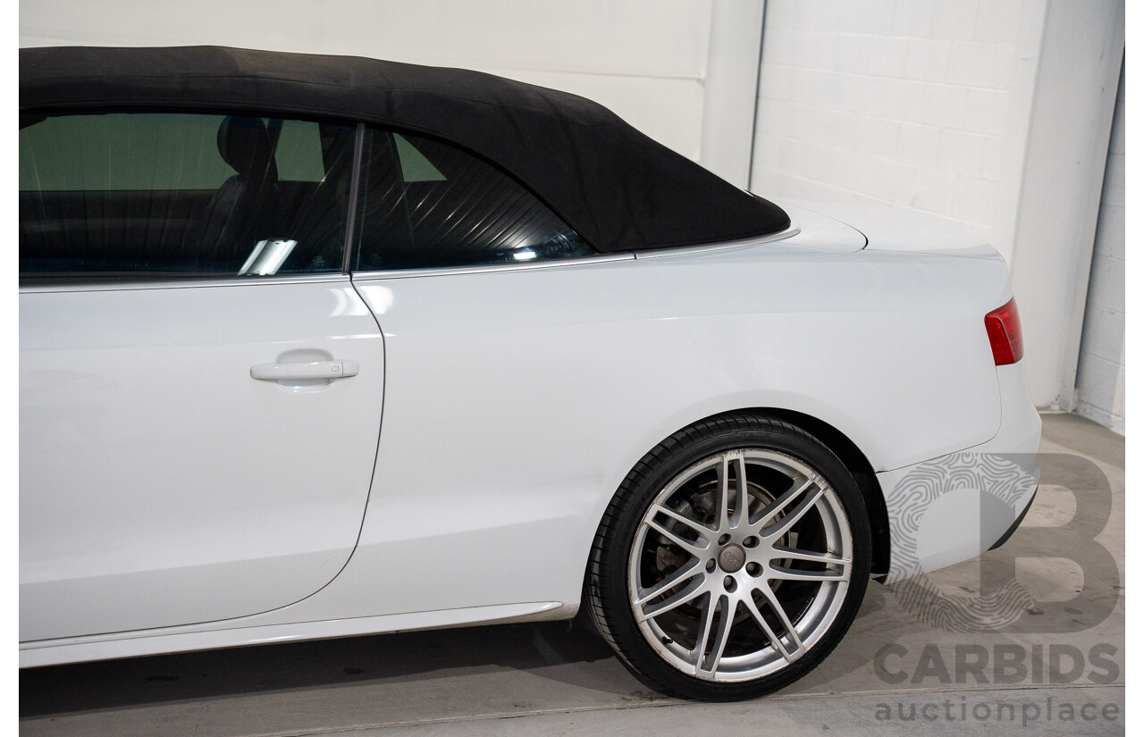 11/2014 Audi A5 3.0 TDI Quattro (AWD) S-Line Package 8T MY14 2d Cabriolet White Turbo Diesel 3.0L