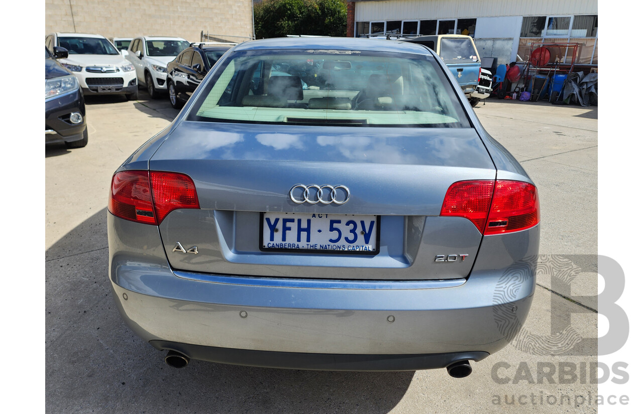 5/2007 Audi A4 2.0 TFSI B7 MY06 UPGRADE 4d Sedan Grey 2.0L