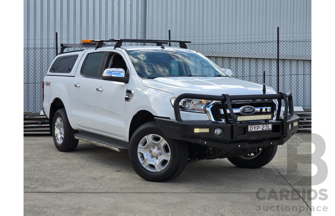 8/2018 Ford Ranger XLT 3.2 (4x4) MY19 PX MKIII 4d Dual Cab Utility Frozen White Turbo Diesel 3.2L
