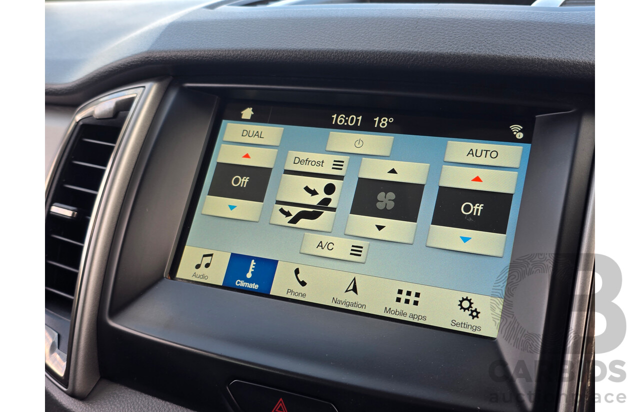 8/2018 Ford Ranger XLT 3.2 (4x4) MY19 PX MKIII 4d Dual Cab Utility Frozen White Turbo Diesel 3.2L