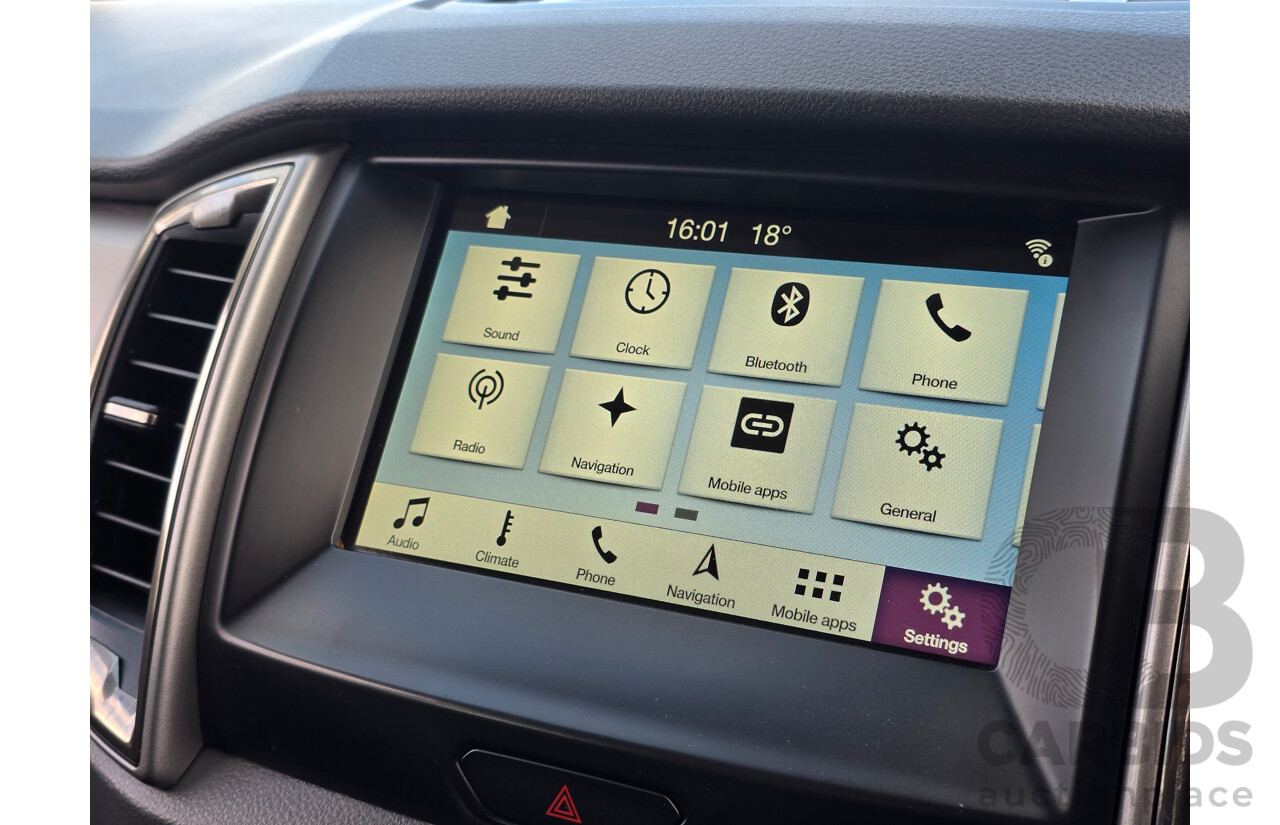 8/2018 Ford Ranger XLT 3.2 (4x4) MY19 PX MKIII 4d Dual Cab Utility Frozen White Turbo Diesel 3.2L