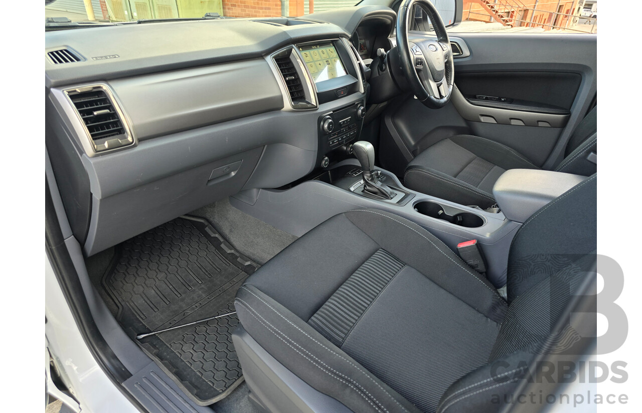 8/2018 Ford Ranger XLT 3.2 (4x4) MY19 PX MKIII 4d Dual Cab Utility Frozen White Turbo Diesel 3.2L