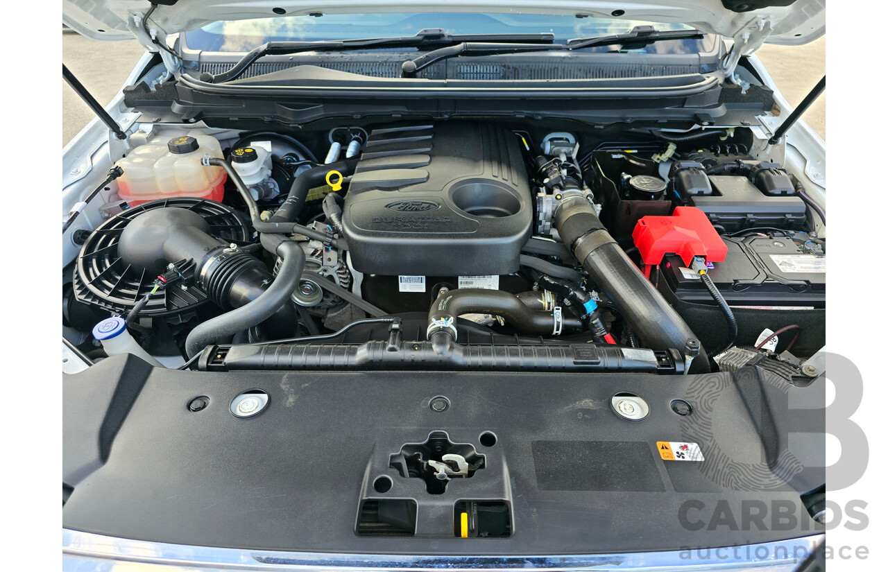 8/2018 Ford Ranger XLT 3.2 (4x4) MY19 PX MKIII 4d Dual Cab Utility Frozen White Turbo Diesel 3.2L