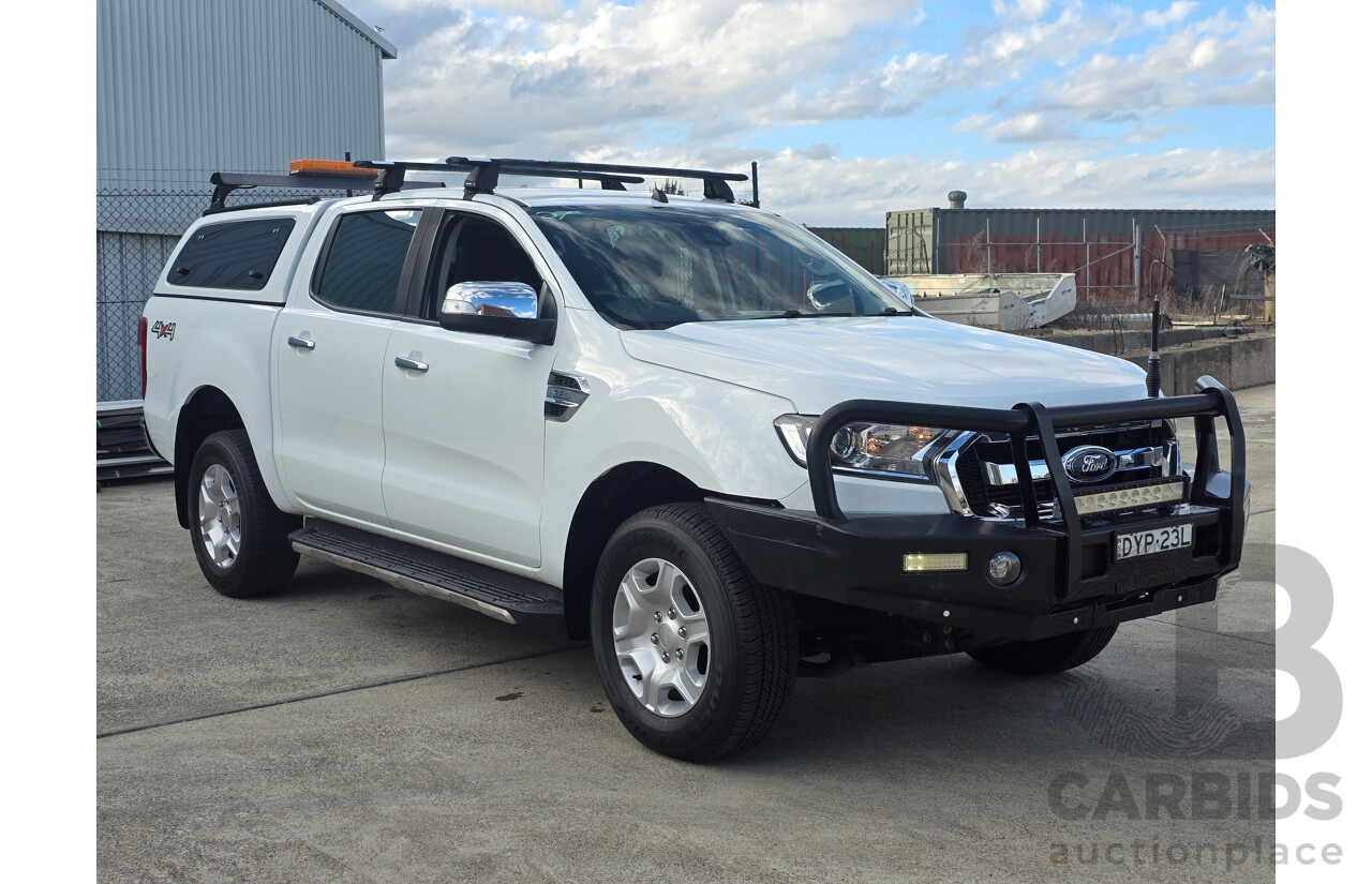 8/2018 Ford Ranger XLT 3.2 (4x4) MY19 PX MKIII 4d Dual Cab Utility Frozen White Turbo Diesel 3.2L