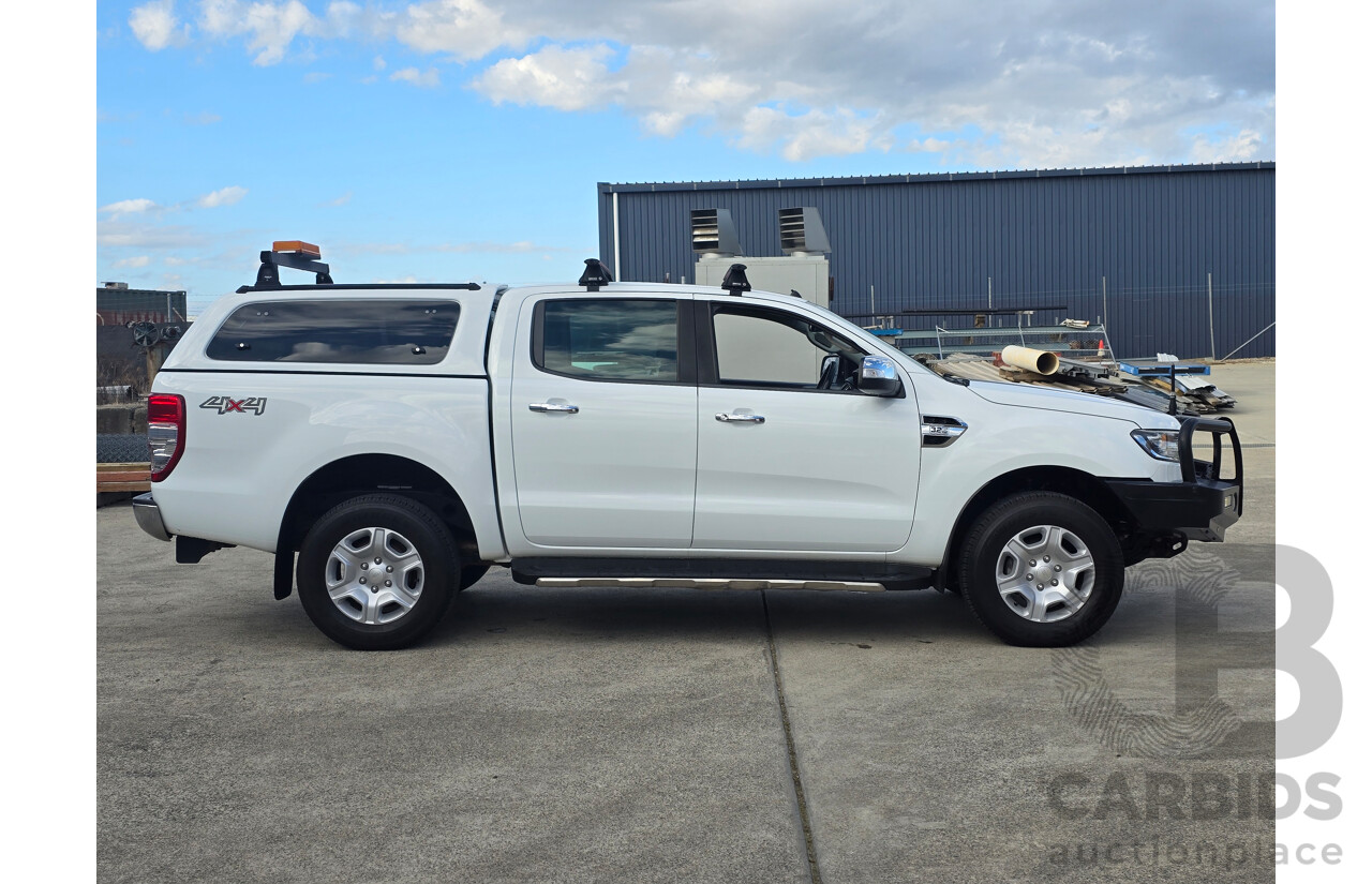 8/2018 Ford Ranger XLT 3.2 (4x4) MY19 PX MKIII 4d Dual Cab Utility Frozen White Turbo Diesel 3.2L
