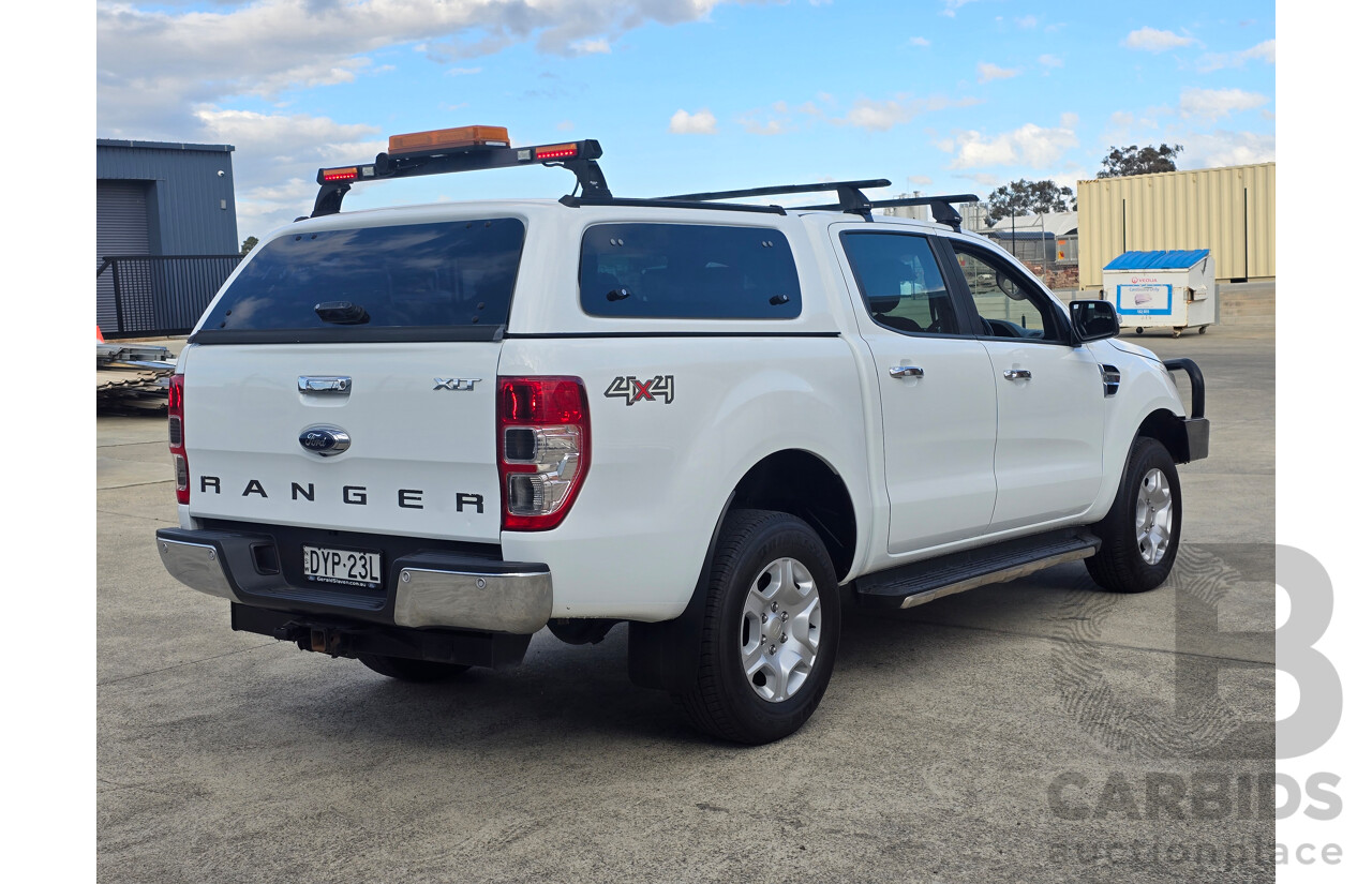 8/2018 Ford Ranger XLT 3.2 (4x4) MY19 PX MKIII 4d Dual Cab Utility Frozen White Turbo Diesel 3.2L