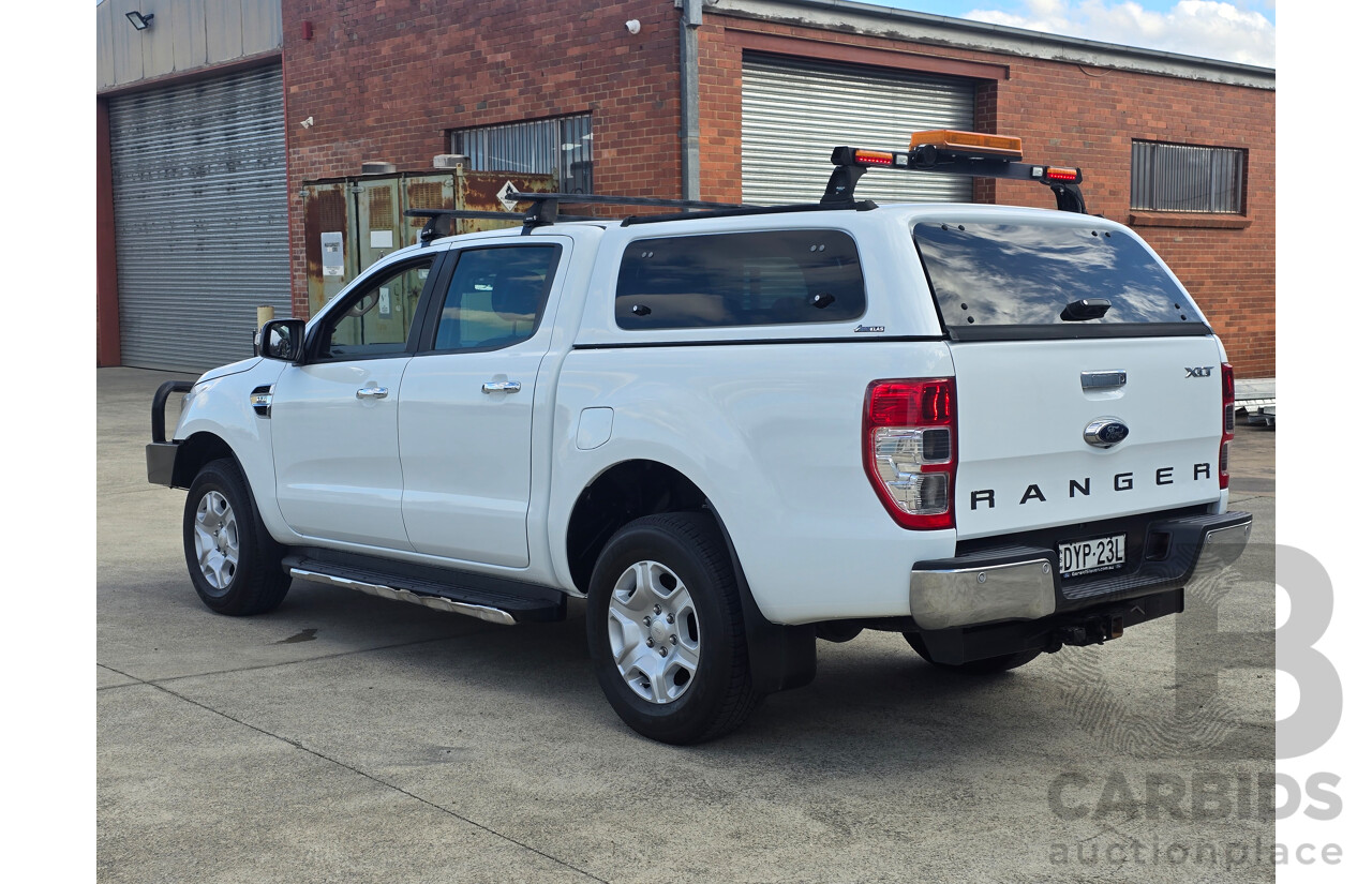 8/2018 Ford Ranger XLT 3.2 (4x4) MY19 PX MKIII 4d Dual Cab Utility Frozen White Turbo Diesel 3.2L