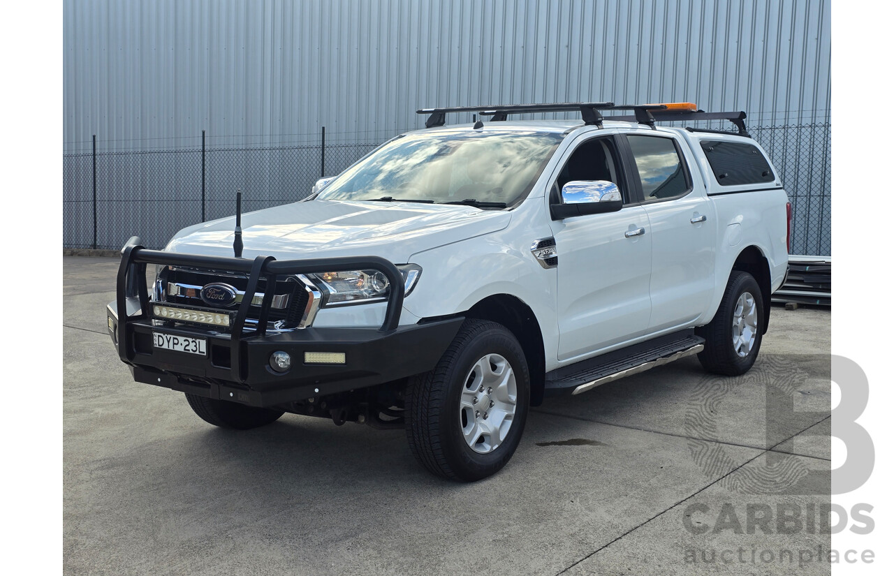 8/2018 Ford Ranger XLT 3.2 (4x4) MY19 PX MKIII 4d Dual Cab Utility Frozen White Turbo Diesel 3.2L