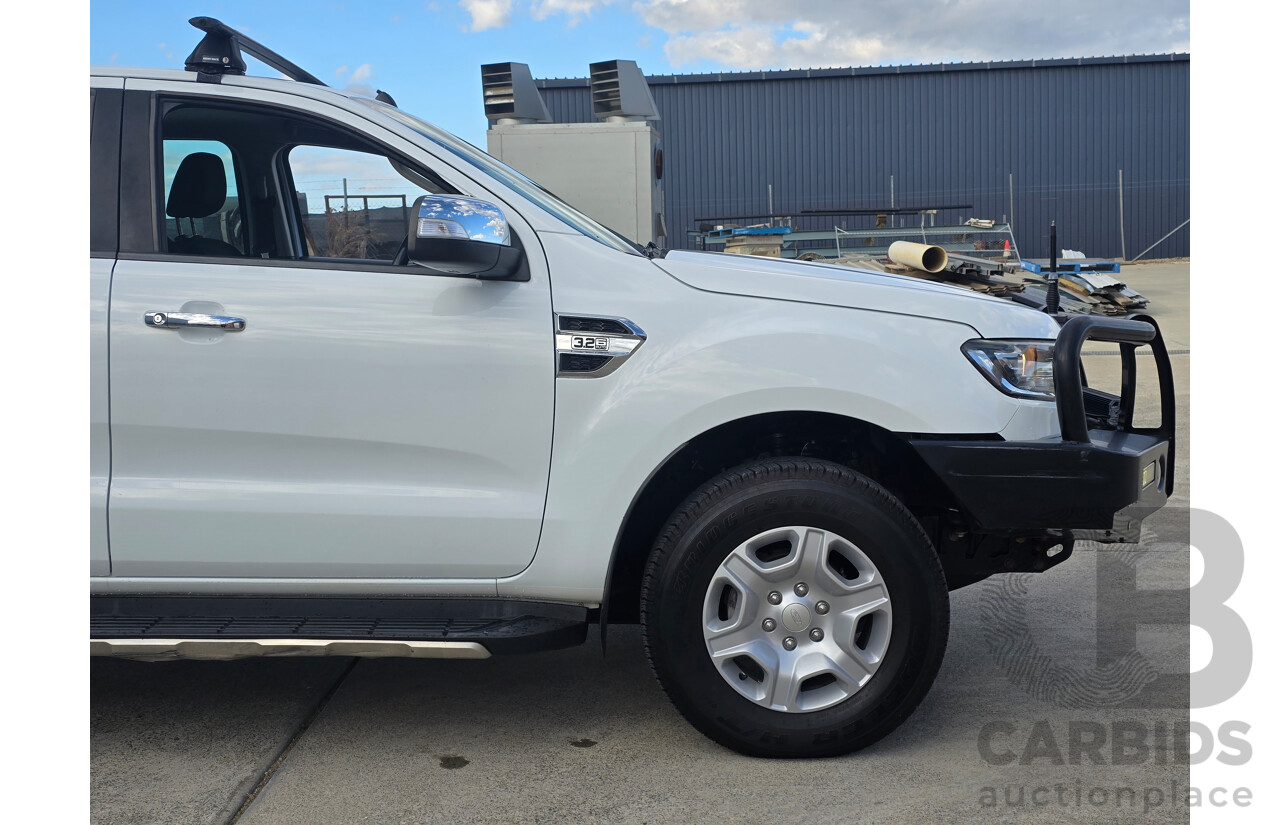 8/2018 Ford Ranger XLT 3.2 (4x4) MY19 PX MKIII 4d Dual Cab Utility Frozen White Turbo Diesel 3.2L