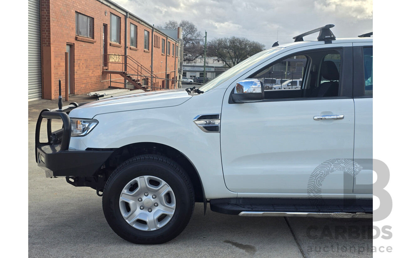8/2018 Ford Ranger XLT 3.2 (4x4) MY19 PX MKIII 4d Dual Cab Utility Frozen White Turbo Diesel 3.2L