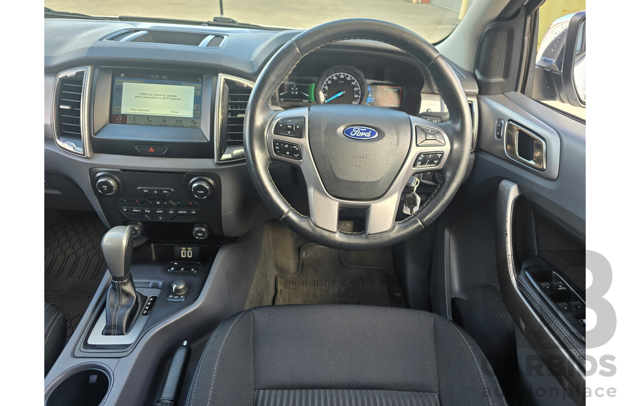 8/2018 Ford Ranger XLT 3.2 (4x4) MY19 PX MKIII 4d Dual Cab Utility Frozen White Turbo Diesel 3.2L