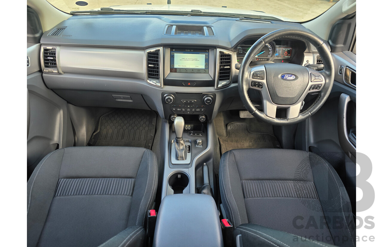 8/2018 Ford Ranger XLT 3.2 (4x4) MY19 PX MKIII 4d Dual Cab Utility Frozen White Turbo Diesel 3.2L