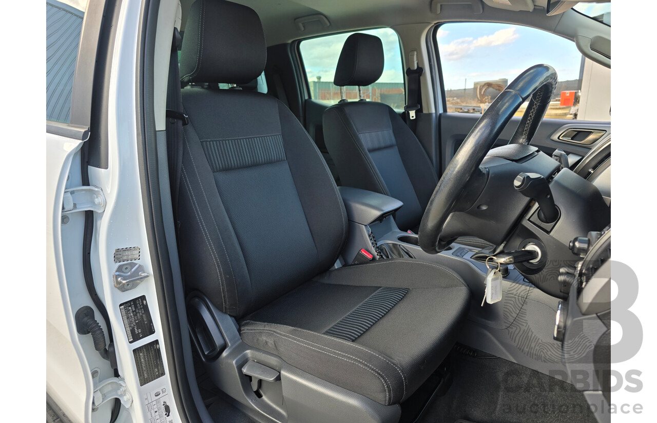 8/2018 Ford Ranger XLT 3.2 (4x4) MY19 PX MKIII 4d Dual Cab Utility Frozen White Turbo Diesel 3.2L