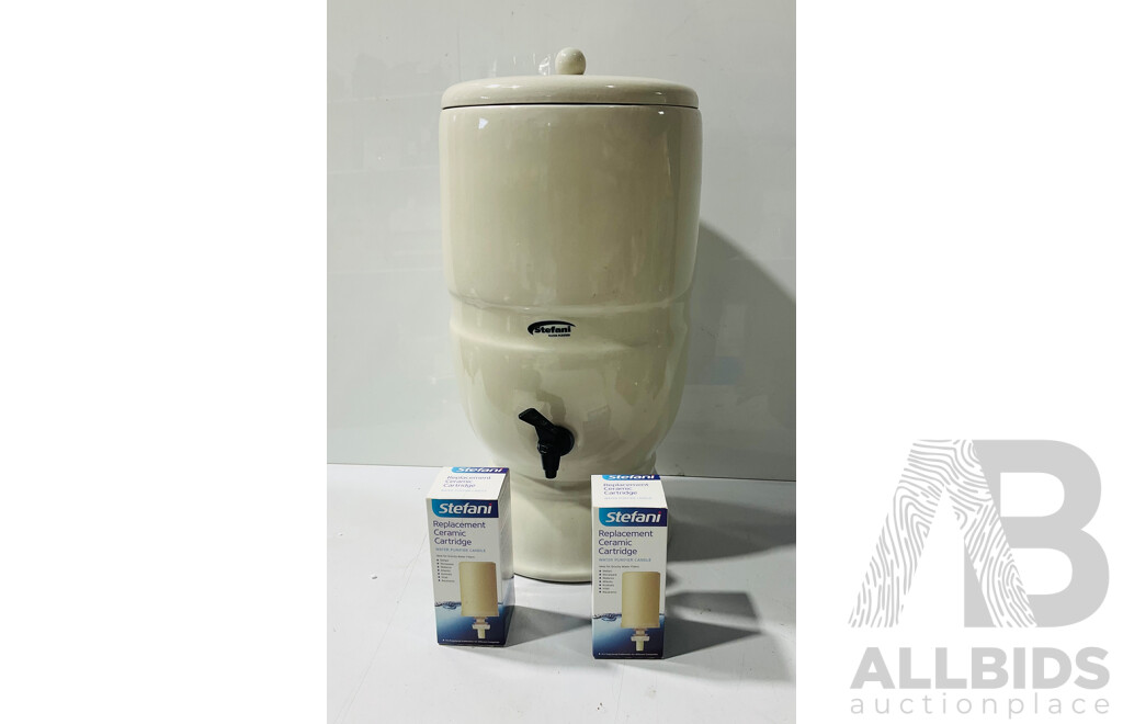 Ceramic Stefani Water Purifier with Two Replacement Ceramic Cartridges