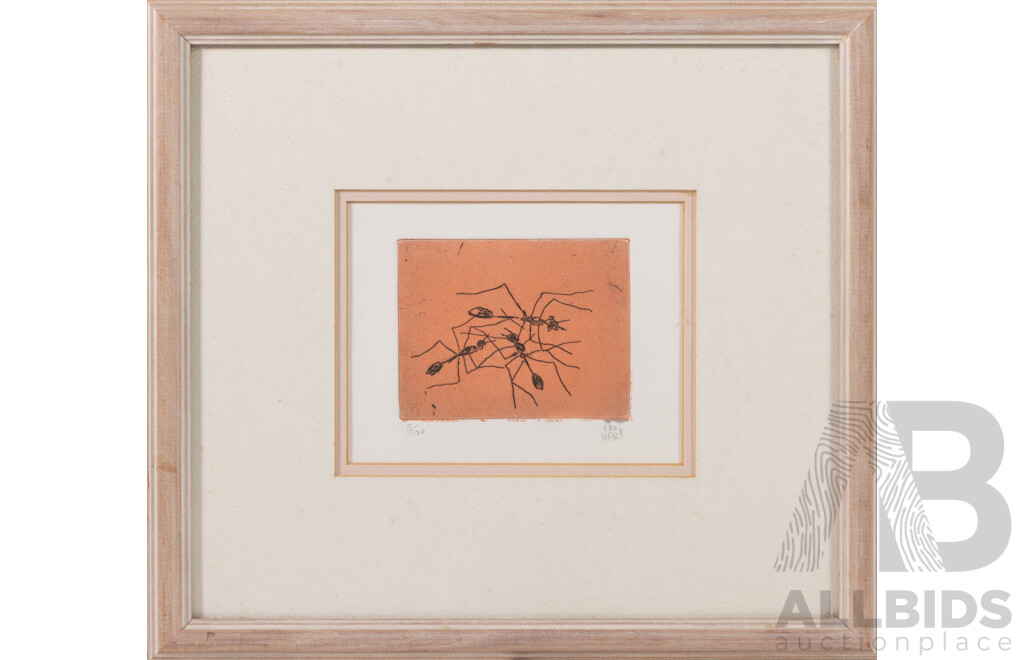 Pro Hart, (20th Century, Australian, 1928-2006), Ants, Coloured Etching, Edition 5 of 100, 28.5 x 31.5 cm (frame)