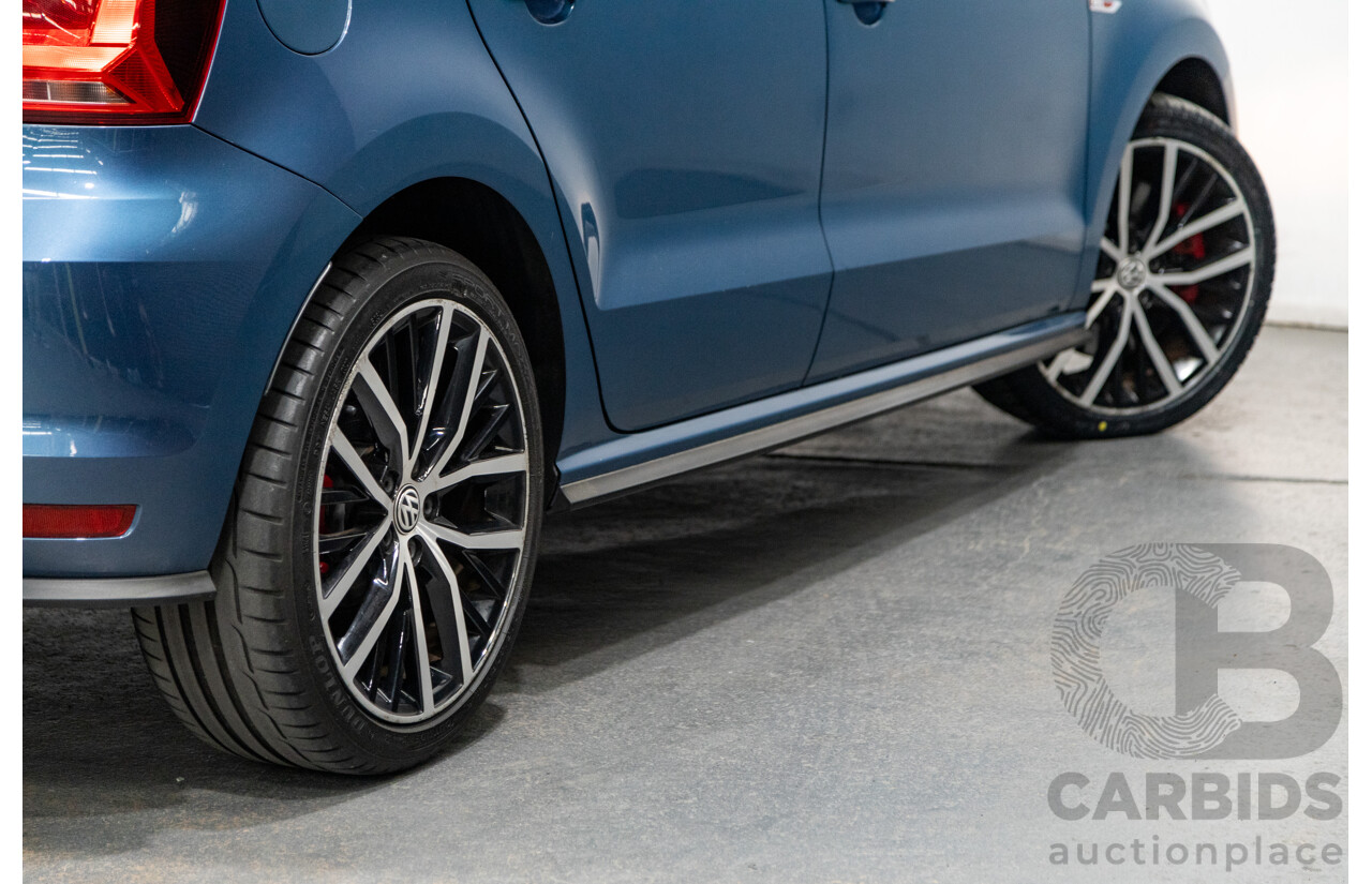 8/2016 Volkswagen Polo GTi 6R MY16 5d Hatchback Blue Silk Metallic Turbo 1.8L