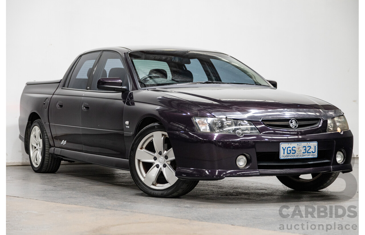 4/2004 Holden Crewman SS VYII Crew Cab Utility Cosmo Purple V8 5.7L