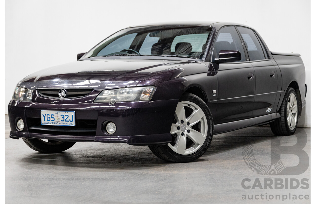 4/2004 Holden Crewman SS VYII Crew Cab Utility Cosmo Purple V8 5.7L