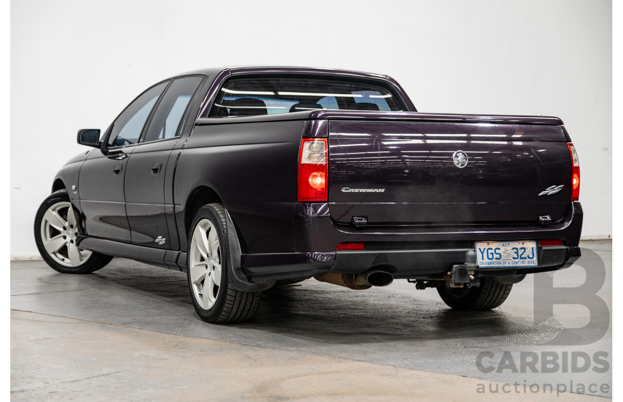 4/2004 Holden Crewman SS VYII Crew Cab Utility Cosmo Purple V8 5.7L