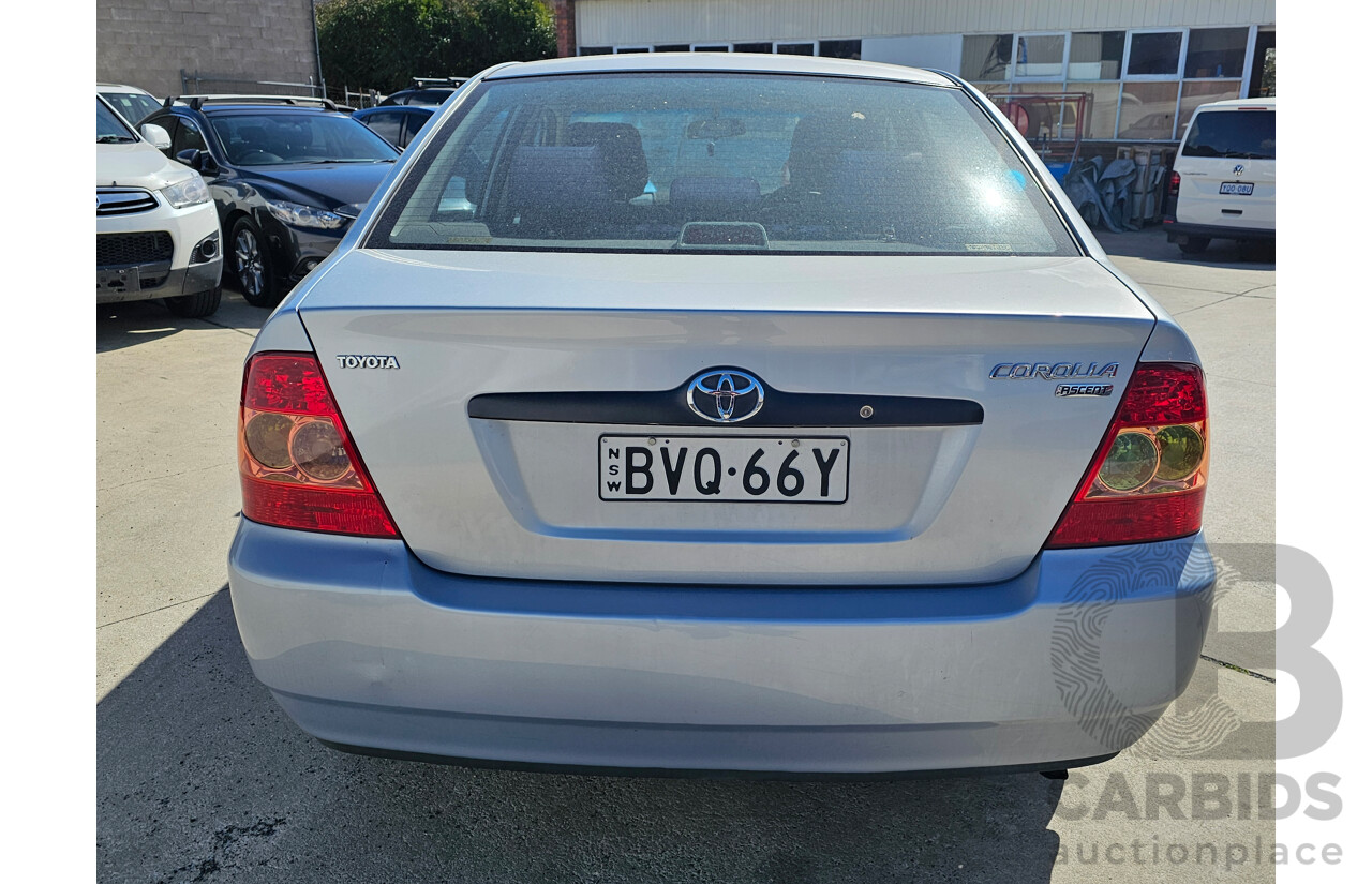 2/2006 Toyota Corolla Ascent ZZE122R 4d Wagon Grey 1.8L