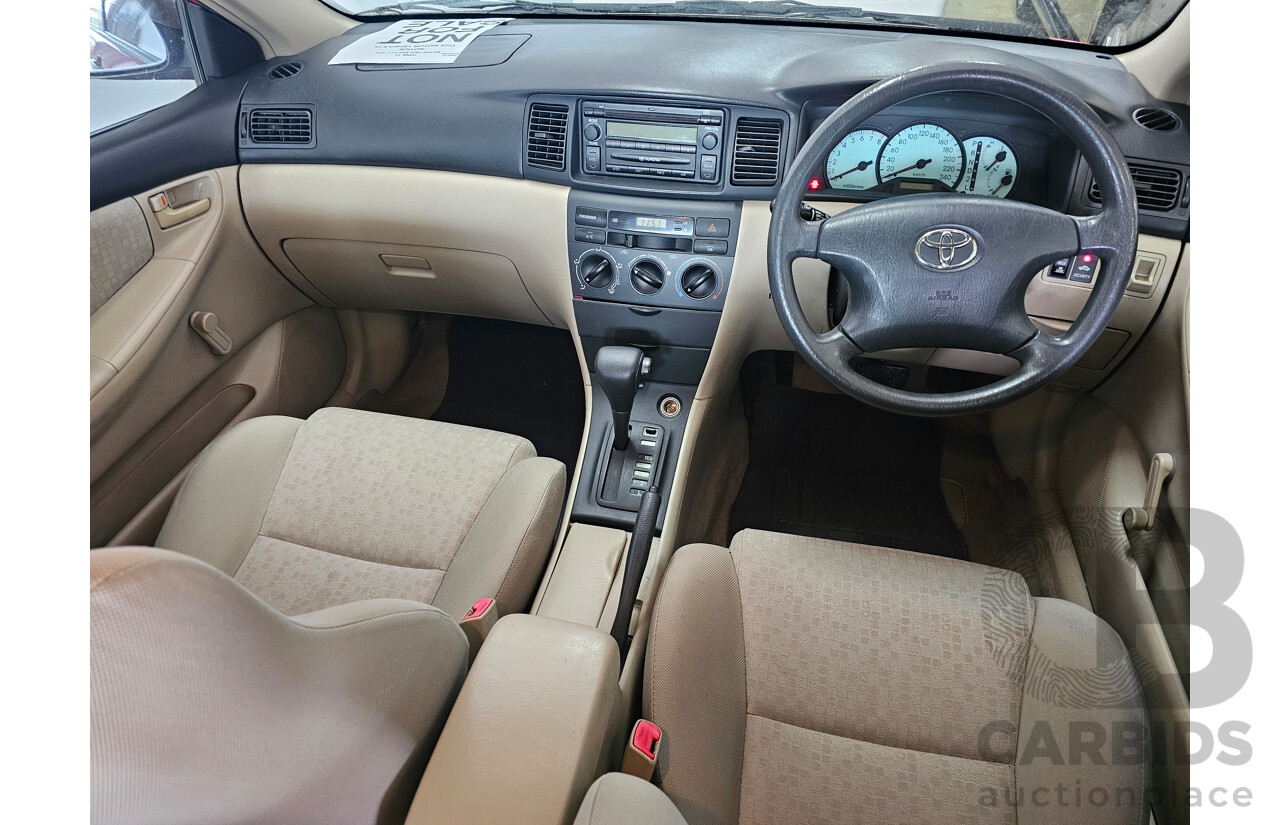 12/2003 Toyota Corolla Ascent ZZE122R 4d Sedan Red 1.8L