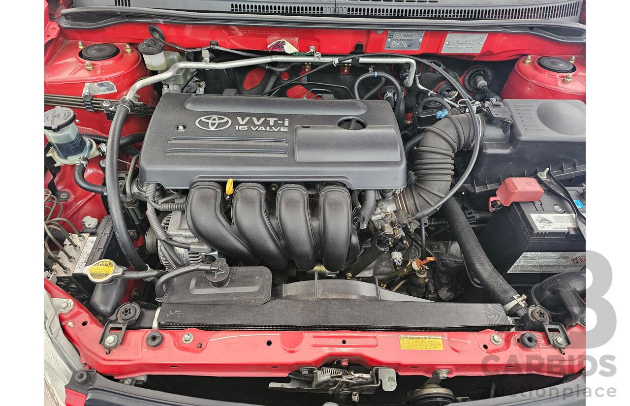 12/2003 Toyota Corolla Ascent ZZE122R 4d Sedan Red 1.8L
